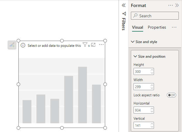 A screenshot of a graph Format. Select or add data to populate the graph. 