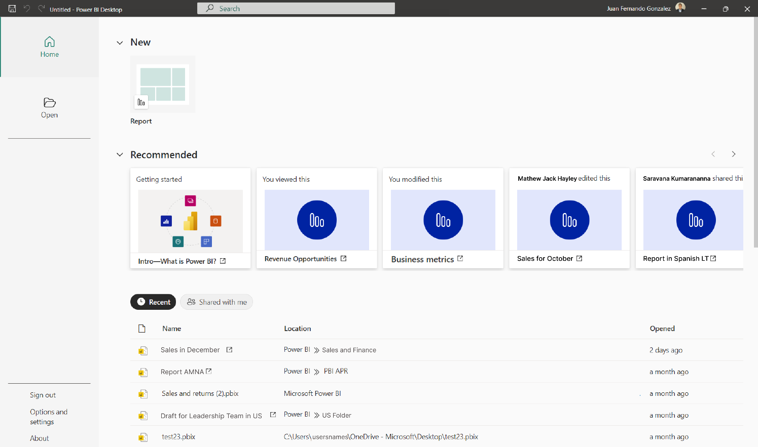 A screenshot of a computer abilities within the new home screen. 